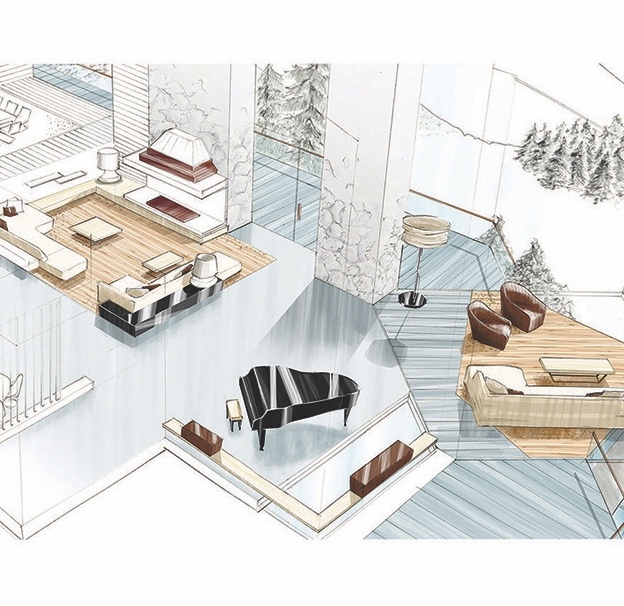 14 Chalet sketch 100A4 